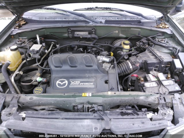 4F2YU09122KM62392 - 2002 MAZDA TRIBUTE LX/ES 绿色 照片 10