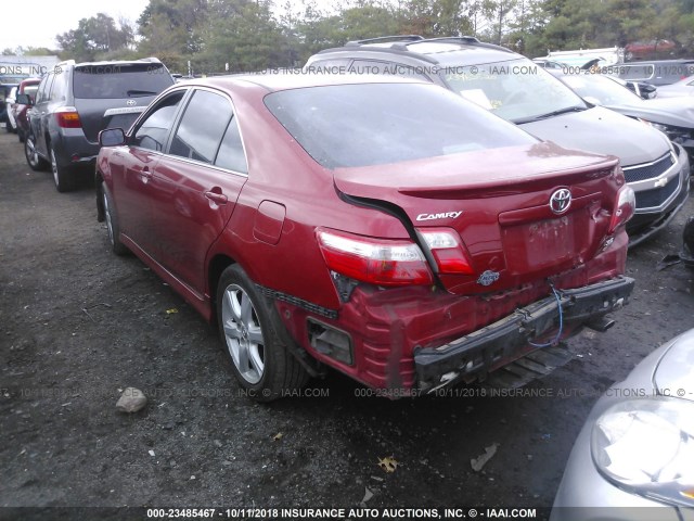 4T1BE46K47U101308 - 2007 TOYOTA CAMRY NEW GENERAT CE/LE/XLE/SE RED photo 3