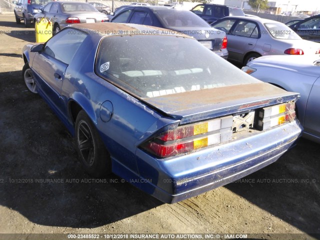 1G1FP23T6LL100347 - 1990 CHEVROLET CAMARO RS BLUE photo 3