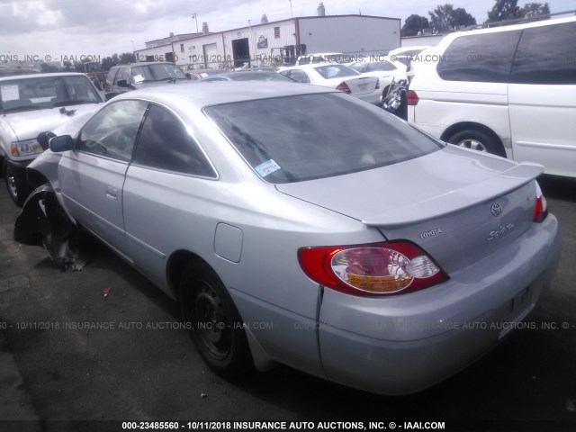 2T1CG22P11C422882 - 2001 TOYOTA CAMRY SOLARA SE SILVER photo 3