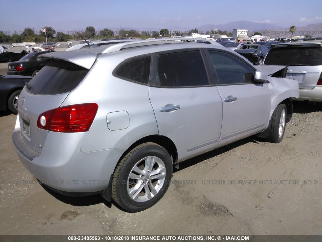 JN8AS5MT3CW605121 - 2012 NISSAN ROGUE S/SV SILVER photo 4