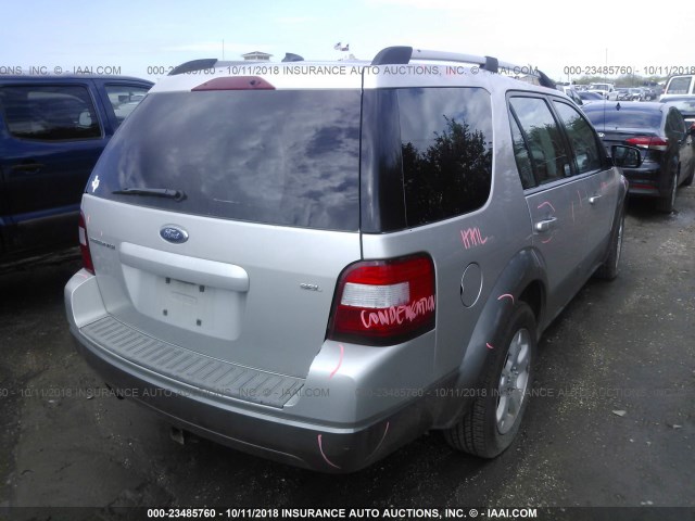 1FMDK02147GA37180 - 2007 FORD FREESTYLE SEL SILVER photo 4