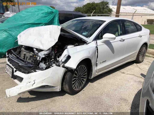 3FA6P0RU6JR141240 - 2018 FORD FUSION TITANIUM/PLATINUM HEV WHITE photo 14