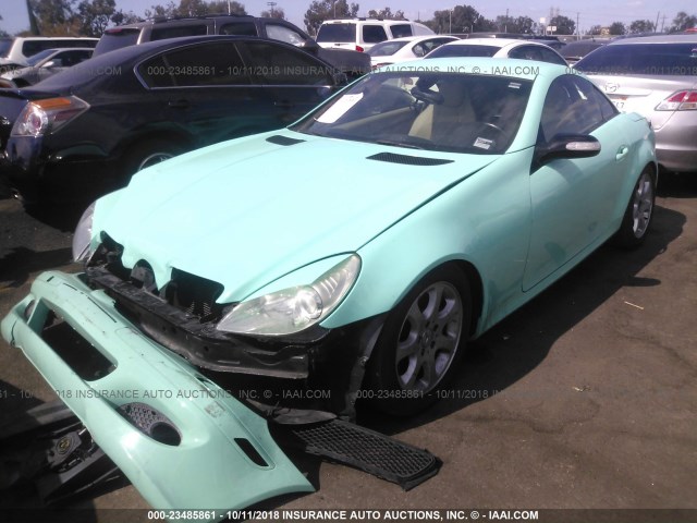 WDBWK54F57F142088 - 2007 MERCEDES-BENZ SLK 280 TEAL photo 2