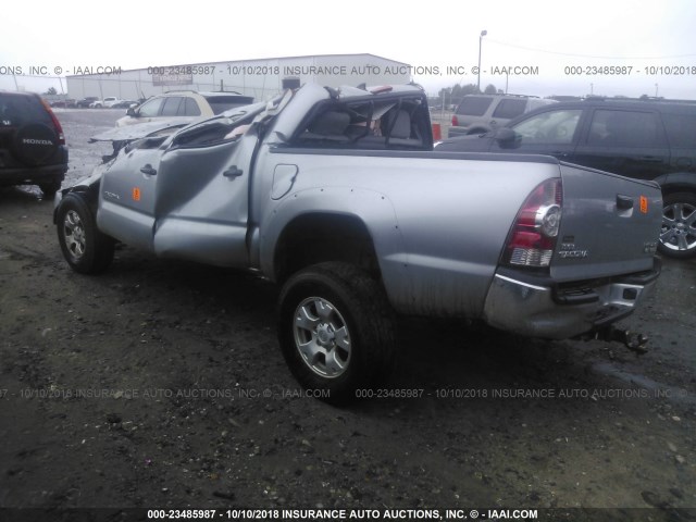 5TFJU4GN9FX075149 - 2015 TOYOTA TACOMA DOUBLE CAB PRERUNNER GRAY photo 3