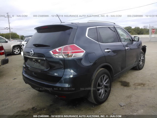 5N1AT2MT2GC849353 - 2016 NISSAN ROGUE S/SL/SV BLUE photo 4