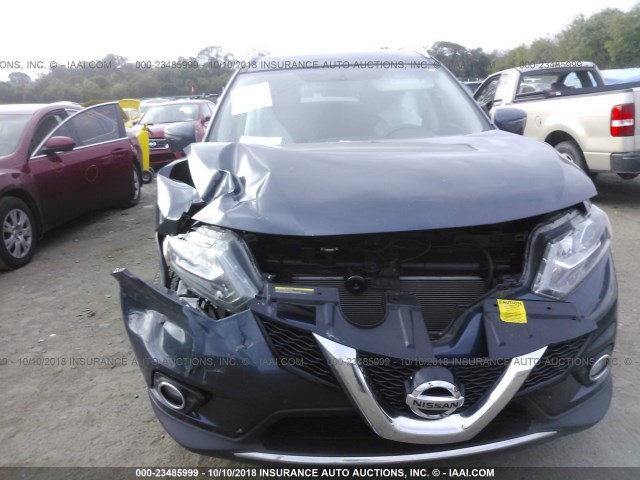 5N1AT2MT2GC849353 - 2016 NISSAN ROGUE S/SL/SV BLUE photo 6