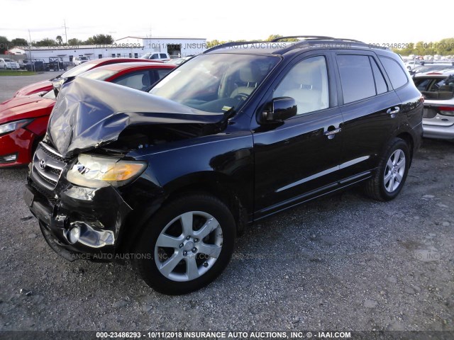 5NMSH13E67H060535 - 2007 HYUNDAI SANTA FE SE/LIMITED BLACK photo 2