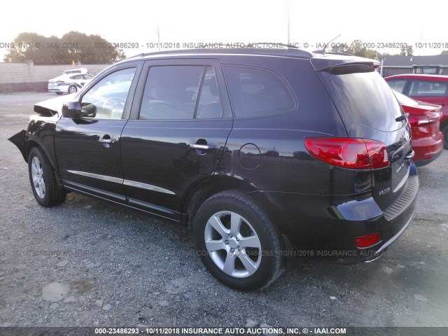 5NMSH13E67H060535 - 2007 HYUNDAI SANTA FE SE/LIMITED BLACK photo 3