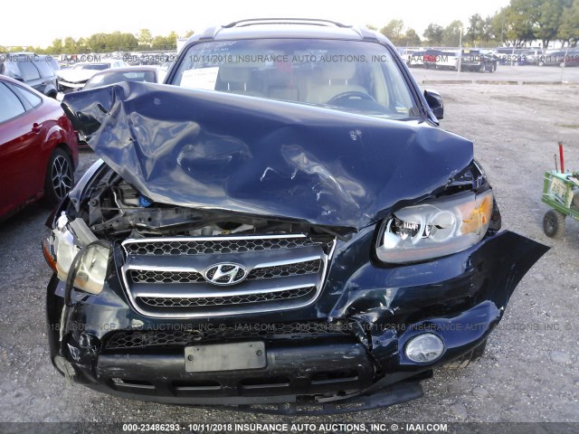 5NMSH13E67H060535 - 2007 HYUNDAI SANTA FE SE/LIMITED BLACK photo 6