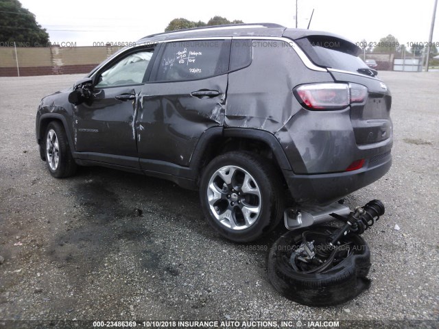 3C4NJCCB2JT358674 - 2018 JEEP COMPASS LIMITED GRAY photo 3