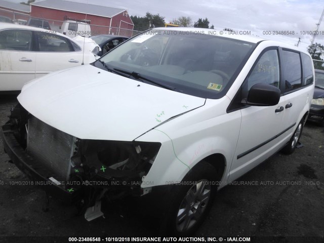 2D8HN44H48R803215 - 2008 DODGE GRAND CARAVAN SE WHITE photo 2