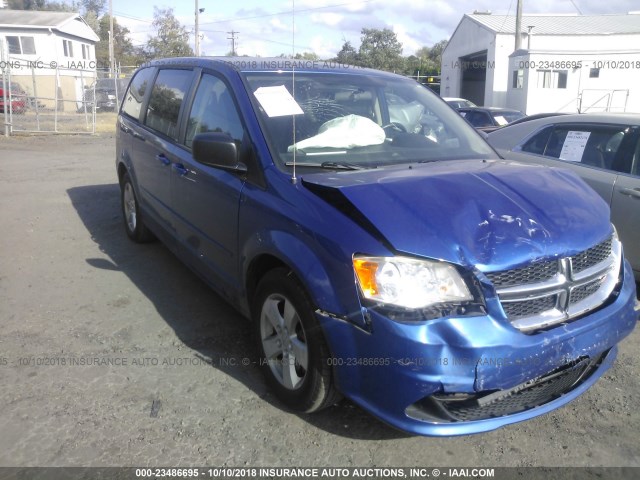 2C4RDGBG3DR791814 - 2013 DODGE GRAND CARAVAN SE BLUE photo 1