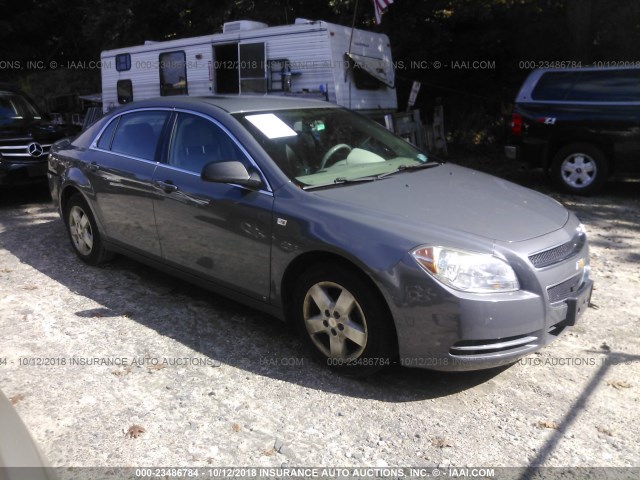 1G1ZG57B684191069 - 2008 CHEVROLET MALIBU LS ნაცრისფერი ფოტო 1
