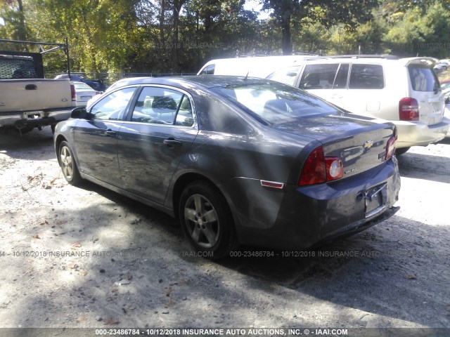 1G1ZG57B684191069 - 2008 CHEVROLET MALIBU LS ნაცრისფერი ფოტო 3