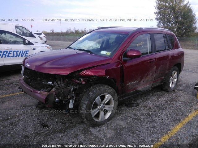 1C4NJDEB6ED660984 - 2014 JEEP COMPASS LATITUDE 栗色 照片 2