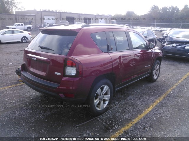 1C4NJDEB6ED660984 - 2014 JEEP COMPASS LATITUDE 栗色 照片 4