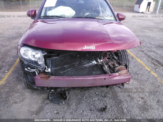 1C4NJDEB6ED660984 - 2014 JEEP COMPASS LATITUDE 栗色 照片 6