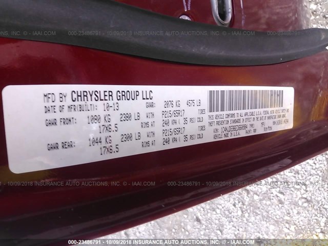 1C4NJDEB6ED660984 - 2014 JEEP COMPASS LATITUDE 栗色 照片 9