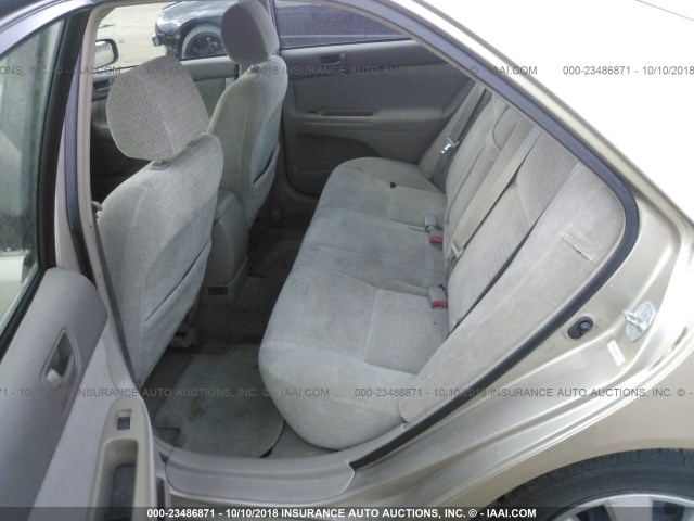 4T1BE32K02U531717 - 2002 TOYOTA CAMRY LE/XLE/SE GOLD photo 8