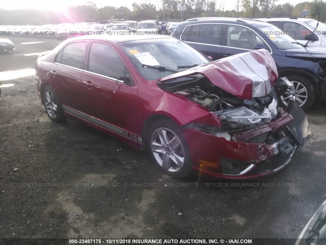 3FAHP0KC6BR219124 - 2011 FORD FUSION SPORT MAROON photo 1