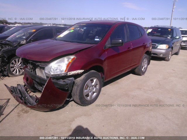 JN8AS58T69W043881 - 2009 NISSAN ROGUE S/SL RED photo 2