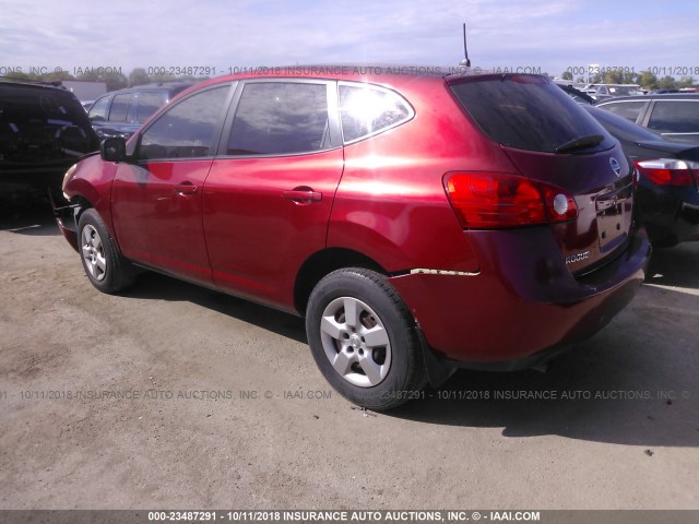 JN8AS58T69W043881 - 2009 NISSAN ROGUE S/SL RED photo 3