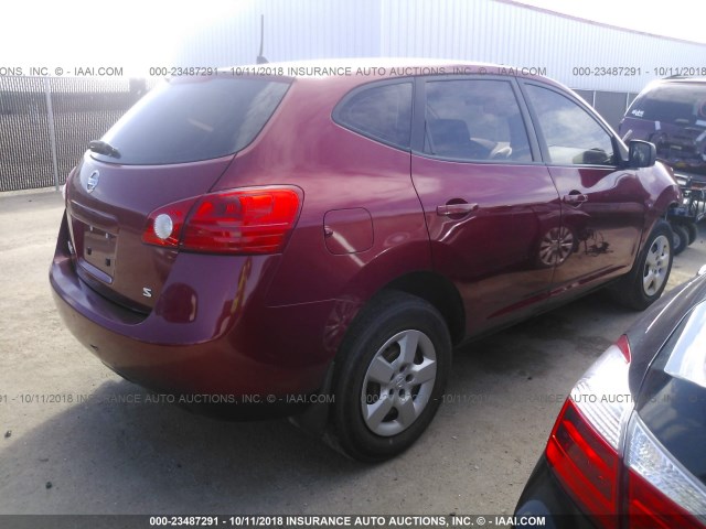 JN8AS58T69W043881 - 2009 NISSAN ROGUE S/SL RED photo 4