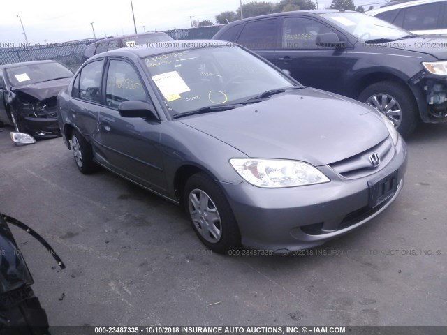 1HGES16365L026021 - 2005 HONDA CIVIC DX VP GRAY photo 1