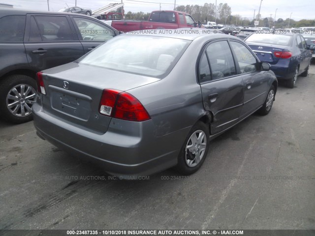 1HGES16365L026021 - 2005 HONDA CIVIC DX VP GRAY photo 4