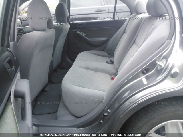 1HGES16365L026021 - 2005 HONDA CIVIC DX VP GRAY photo 8