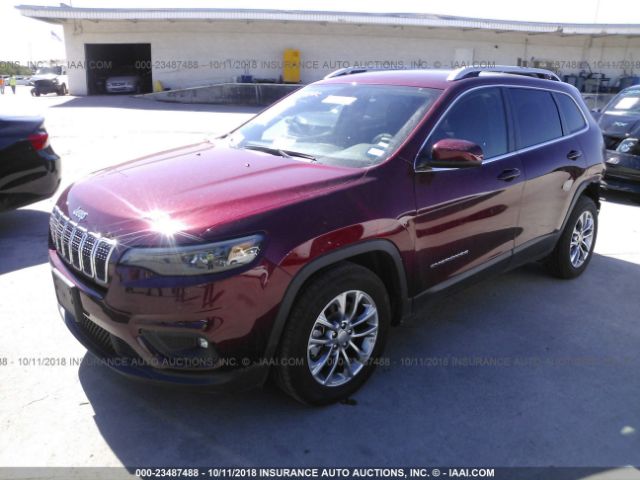 1C4PJLLB6KD184348 - 2019 JEEP CHEROKEE LATITUDE PLUS MAROON photo 2