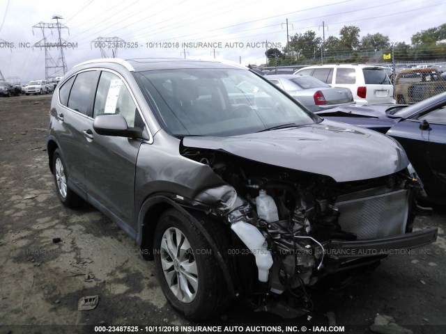 5J6RM4H72CL080323 - 2012 HONDA CR-V EXL BROWN photo 1