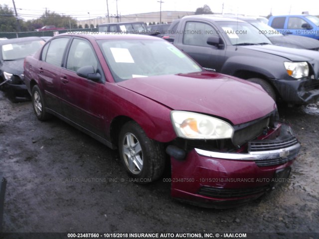 1G1ZT528X4F149509 - 2004 CHEVROLET MALIBU LS მუქწითელი ფოტო 1