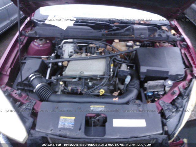 1G1ZT528X4F149509 - 2004 CHEVROLET MALIBU LS მუქწითელი ფოტო 10