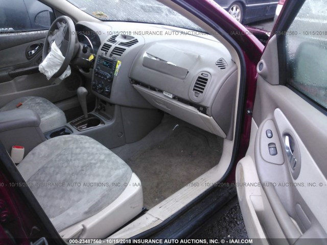 1G1ZT528X4F149509 - 2004 CHEVROLET MALIBU LS მუქწითელი ფოტო 5
