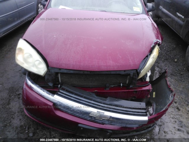 1G1ZT528X4F149509 - 2004 CHEVROLET MALIBU LS მუქწითელი ფოტო 6