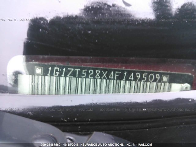 1G1ZT528X4F149509 - 2004 CHEVROLET MALIBU LS მუქწითელი ფოტო 9