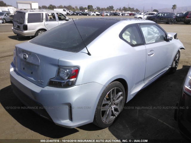 JTKJF5C76E3075339 - 2014 TOYOTA SCION TC 灰色 照片 4