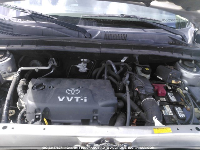 JTLKT324764121602 - 2006 TOYOTA SCION XB Gris foto 10