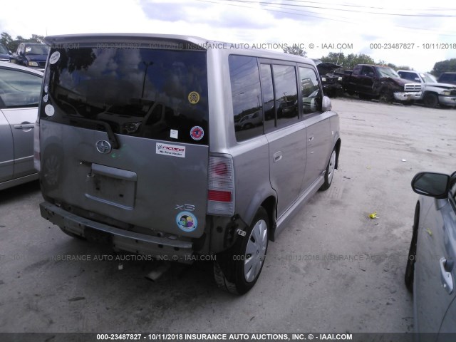 JTLKT324764121602 - 2006 TOYOTA SCION XB Gris foto 4