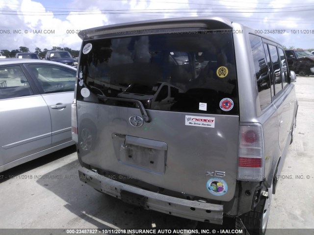 JTLKT324764121602 - 2006 TOYOTA SCION XB Gris foto 6