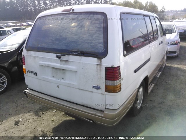 1FMDA31X7SZA84856 - 1995 FORD AEROSTAR WHITE photo 4