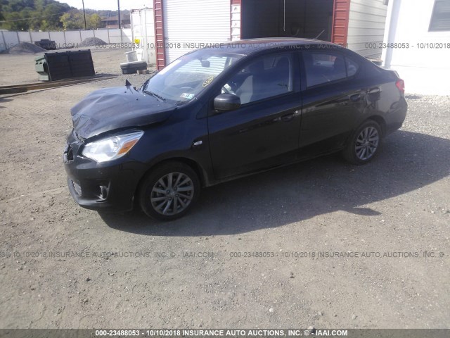 ML32F3FJ2JHF08956 - 2018 MITSUBISHI MIRAGE G4 ES შავი ფოტო 2