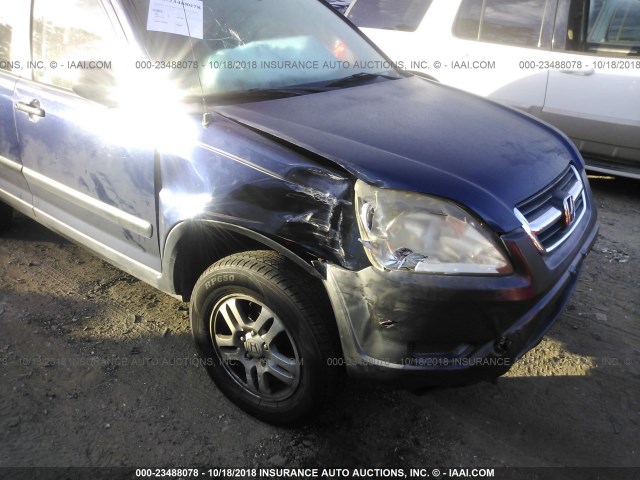 JHLRD78863C022329 - 2003 HONDA CR-V EX Dark Blue photo 6