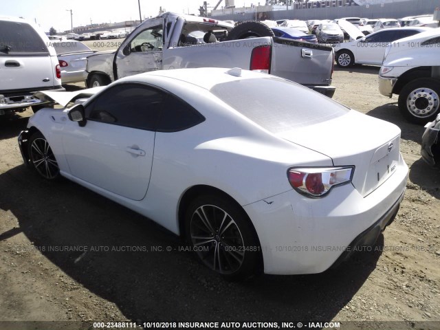 JF1ZNAA11F8701555 - 2015 TOYOTA SCION FR-S WHITE photo 3