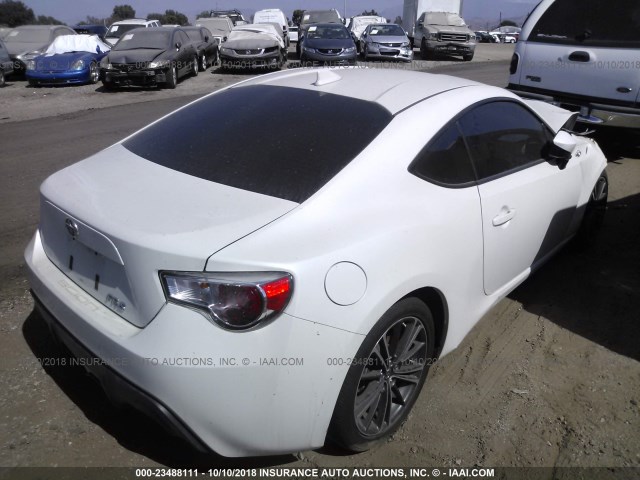 JF1ZNAA11F8701555 - 2015 TOYOTA SCION FR-S WHITE photo 4