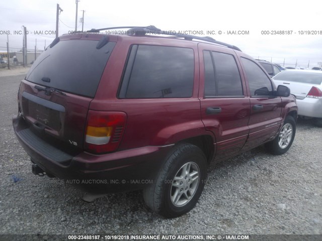 1J4GW48N14C240435 - 2004 JEEP GRAND CHEROKEE LAREDO/COLUMBIA/FREEDOM 红色 照片 4