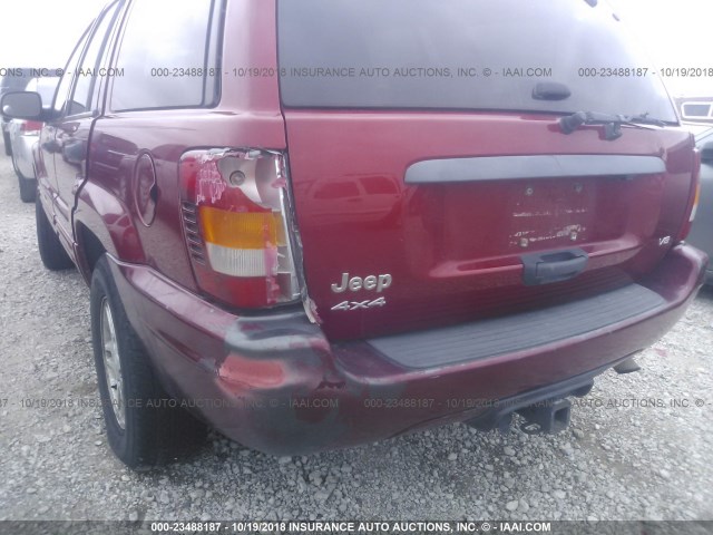 1J4GW48N14C240435 - 2004 JEEP GRAND CHEROKEE LAREDO/COLUMBIA/FREEDOM 红色 照片 6