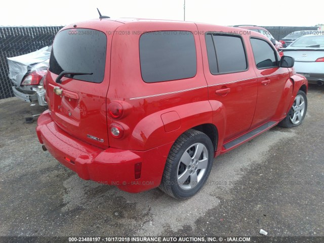 3GNCA13B09S526882 - 2009 CHEVROLET HHR LS Rojo foto 4